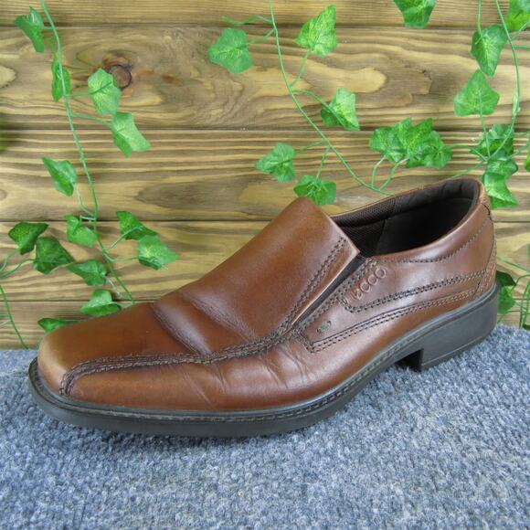 ECCO Men's Loafer Brown Leather Size 43‎ Medium Used 2025 - Picture 1 of 6